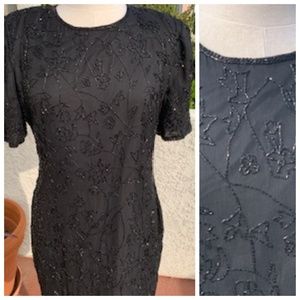 Vintage | JMD New York Black Beaded Dress
